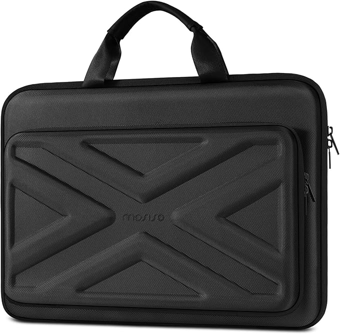 MOSISO 18-18.5 inch Laptop Hard Case, 18 inch Shockproof Waterproof Laptop Case Hard Shell Compatible with ASUS HP Dell Lenovo, Carrying Sleeve Computer Bag with Sturdy Handle&Front Pocket&Belt, Black
