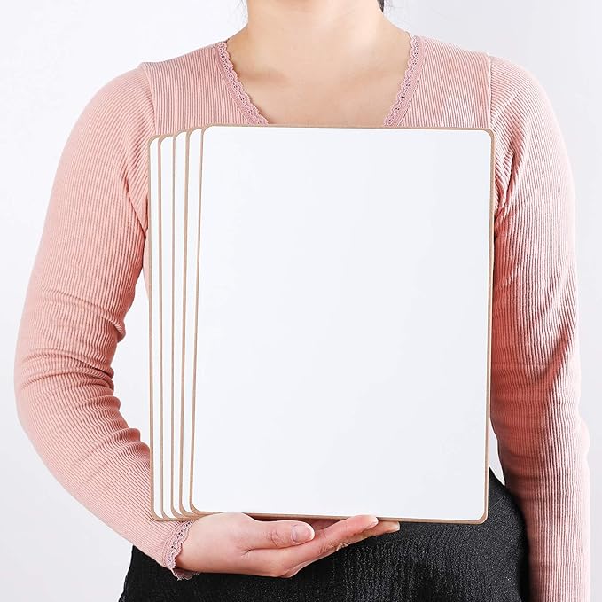 Magnetic Dry Erase White Boards - Lapboards for Students (5 Pack, 12 X 9 Inches)