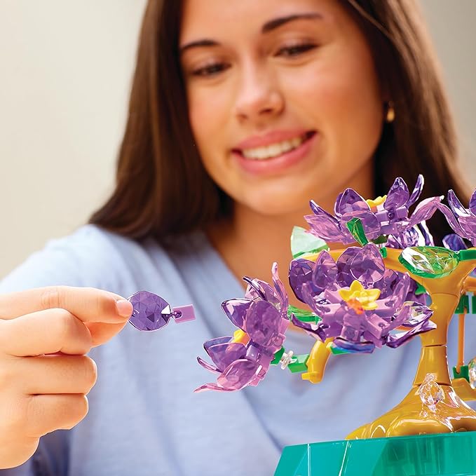Cra-Z-Art Crystal Gem Creations Blossoming Bonsai Kit by RoseArt, 240+ Pieces, Great for Adults, Tweens and Children Ages 8+