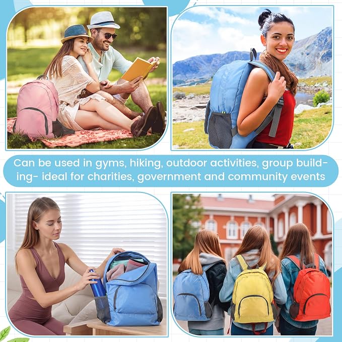 Jexine 10 Pcs Backpacks Bulk 16.5 Inches Lightweight Travel,Sunny Pastel | Basic Book Bags for School Outdoor, Foldable Storage, Ideal Students Adults Commuters, Bulk Backpack Set for Teams