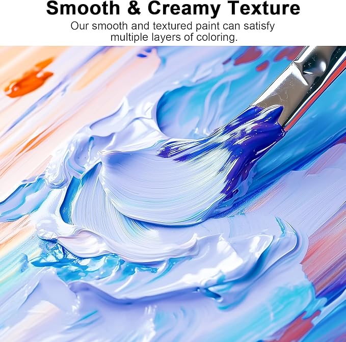Nicpro 14 Colors Large Bulk Acrylic Paint Set (33.8 oz, 1000 ml) Rich Art Painting Supplies, Non Toxic for Multi Surface Rock Canvas Wood Ceramic Leather Fabric Craft for Adult with Color Wheel