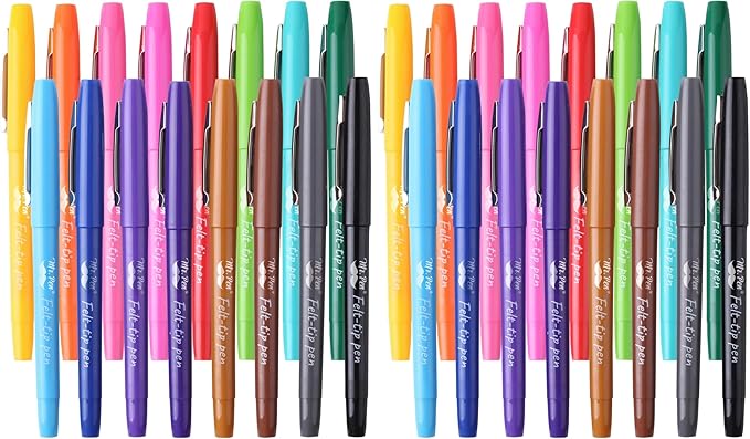Mr. Pen- Felt Tip Pens, 32 Pack, Assorted Colors, Colored Felt Tip Pens