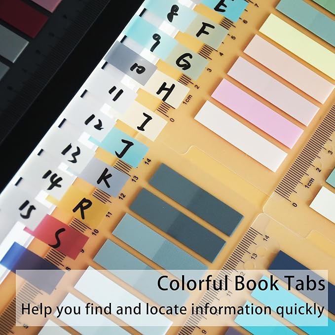 YOUDEFUL 1600pcs Translucent Page Markers,Morandi Sticky Note Tabs with Binders,Repositionable Book Flags Tabs Strip for Annotating Books,Clear Sticky Notes,Page Tabs,Index Tabs