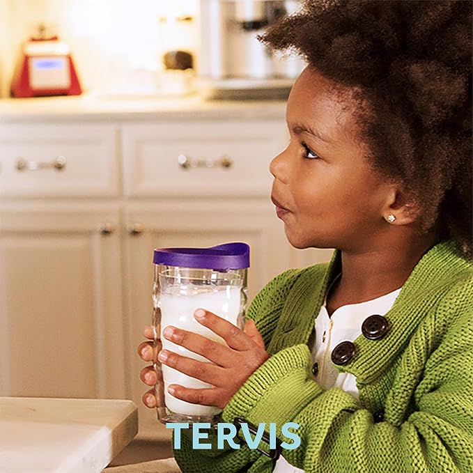 Tervis Clear & Colorful Lidded Made in USA Double Walled Insulated Tumbler Travel Cup Keeps Drinks Cold & Hot, 10oz Wavy, Lime Green Lid