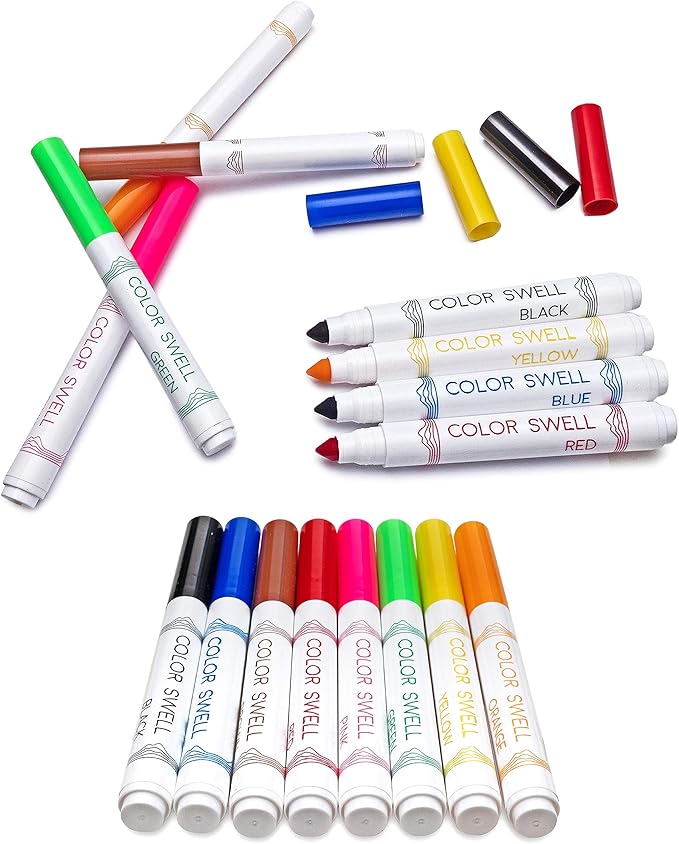 Color Swell Washable Bulk Markers - 20 Boxes of 8 Vibrant Colors (160 Total) Perfect for Kids, Parties, Classrooms - Broad Line Markers