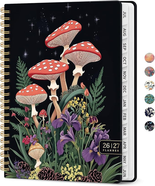 Planner 2026-2027, Academic Year Weekly and Monthly Calender Planner, from Jul 2026 - Jun 2027, Spiral Bound School Planning Book, Perfect for Teacher, Student, Women & Men, A5 (6.3" x 8.5"), Forest Myth