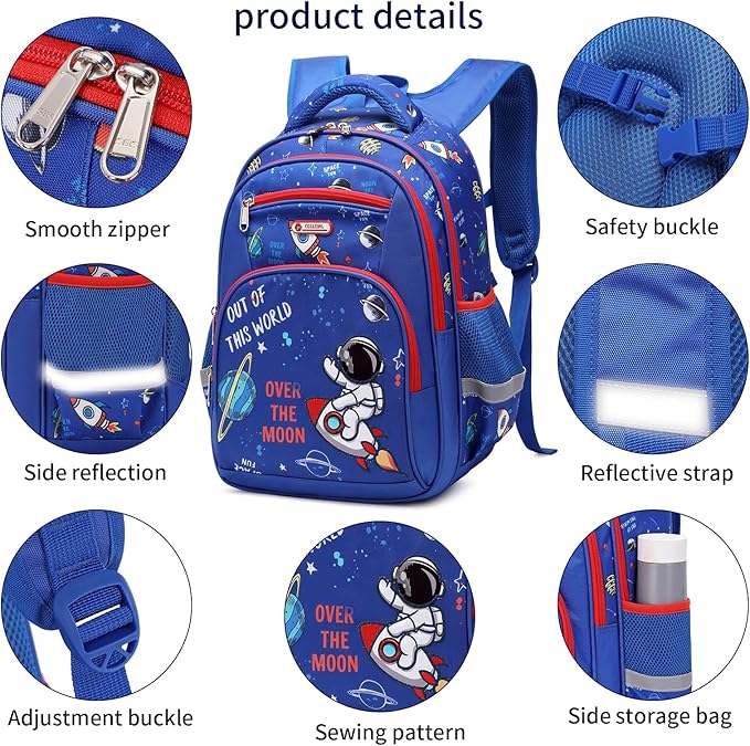 Cusangel Kids Backpack for Boys Elementary Kindergarten Preschool School Bag 16 inch Multifunctional Cute Large Capacity