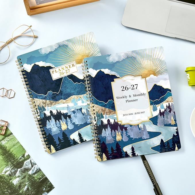 2026-2027 Planner - JUL 2026 - JUN 2027, Planner 2026-2027, 8'' x 10'', Planners Weekly Monthly, Spiral Bound, Back Pocket, Academic Planner