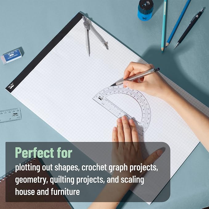 Mr. Pen- Graph Paper Pad, 17x11 Inches, 4x4 (4 Squares per Inch), 22 Sheets, Ideal for Math, Graphing and Sketching, Grid Paper for Students, Engineers, Artists (Pack of 36)