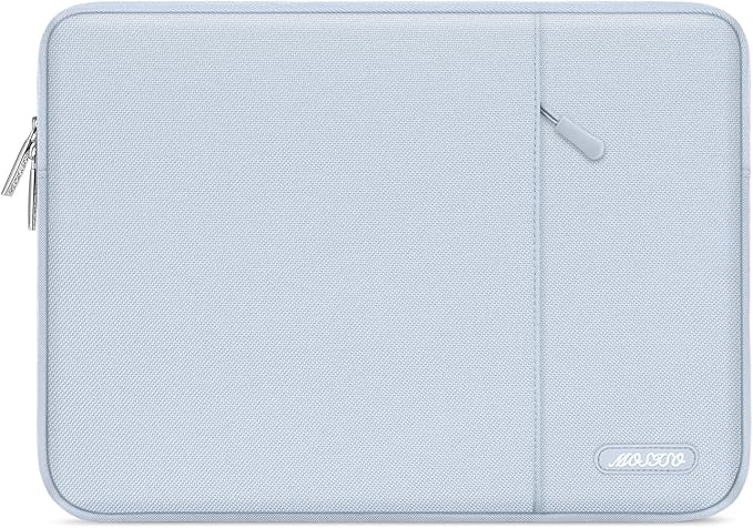 MOSISO Laptop Case 13 inch, Laptop Sleeve Compatible with MacBook Neo/Air/Pro 13 inch with A18/M5/M4/M3/M2/M1 Chip 2026-2016, Polyester Vertical Computer Sleeve Bag with Pocket, Baby Blue