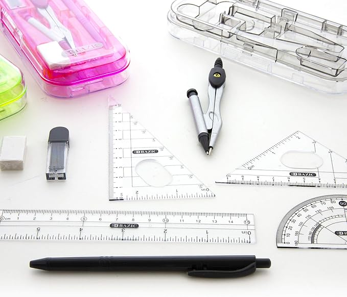 BAZIC Math Tool Set, 8 Pieces (451)