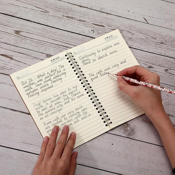 Epakh 6 Pack Spiral Notebooks A5 Bulk Back to School Hardcover Spiral Journal Notebook 5.5 x 8.3 Inch, First Day of School Journal Paper Notebook for Writing, 50 Sheets 100 Page