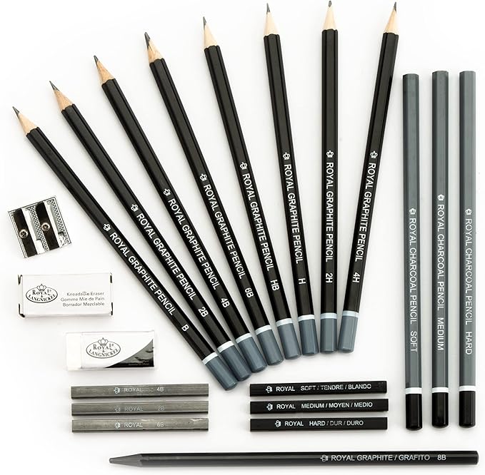 Royal & Langnickel RART-200 Essentials Sketching Pencil Set, 21-Piece