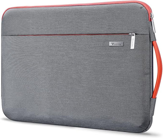 Voova Laptop Sleeve Case 14 15 Inch with Handle, 360° Protective Waterproof Slim Computer Bag Cover Compatible with MacBook Air 15 M2/M3/M4 2024-2025, MacBook Pro 14, Hp Chromebook 14, Grey