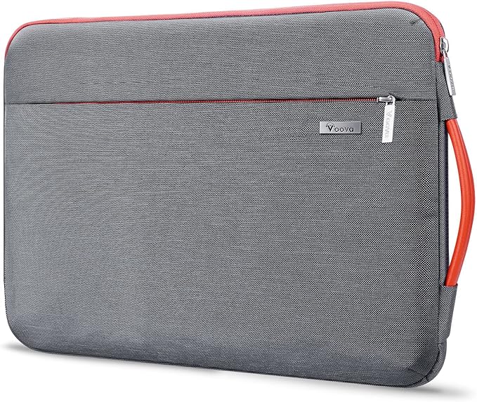 Voova Laptop Sleeve Case 13 13.6 Inch with Handle, 360°Protective Waterproof Slim Computer Bag Cover Compatible with MacBook Air 13 M1/M2/M3/M4 2020-2024, MacBook Pro 13, IPad Air/Pro 13, Grey