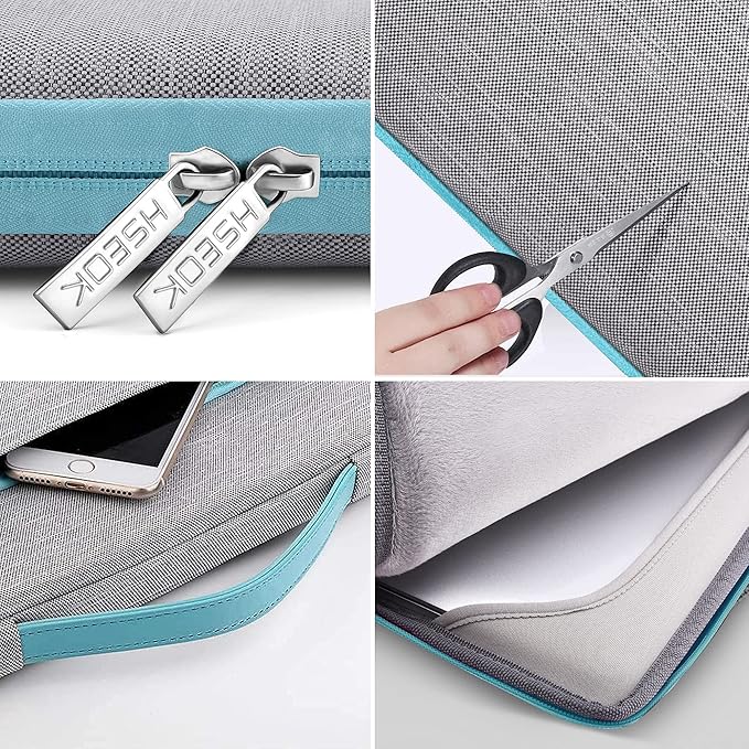 Hseok Laptop Sleeve 14-15 Inch Case Briefcase Compatible with MacBook Neo Pro 14 M5/M4/M3/M2/M1, MacBook Air/Pro 15 M4/M3/M2, XPS 15, Most Popular 13"-14" Notebooks,L01G04