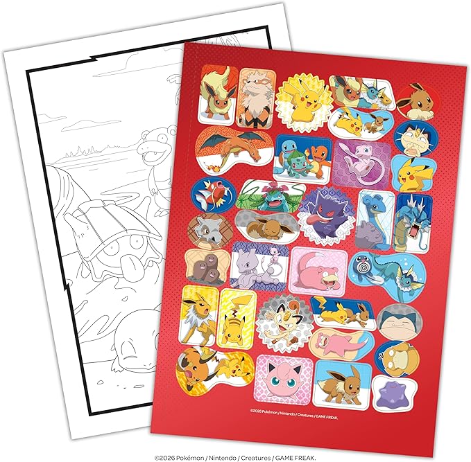 Pokémon 192-Page Coloring Book for Kids – Large Coloring Book for Boys & Girls Ages 3-10, Official Book Featuring Pikachu and Favorite Pokémon Characters