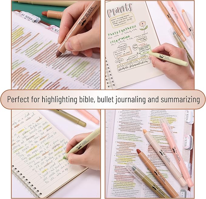 Mr. Pen- No Bleed Gel Highlighters, Assorted Colors, 8 Pack, Bible Highlighters and Pens No Bleed, Bible Markers for Study, Journaling, School Supplies and Accessories