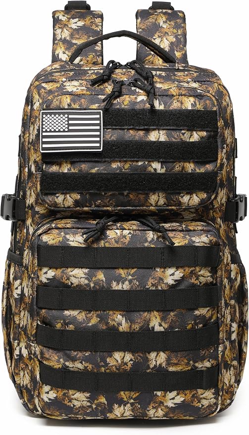 Wotony Military Tactical Backpack for Men Waterproof Daypack 3 Day Assault Pack Molle Bag with Water Bottle Holder