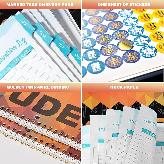 Student Planner 2026-2027 - from Jul 2026 - Jun 2027, 9’’ × 11’’, Academic Weekly Lesson Calendar with 12 Monthly Tabs, Twin-Wire Binding, Stickers, Perfect Organizer