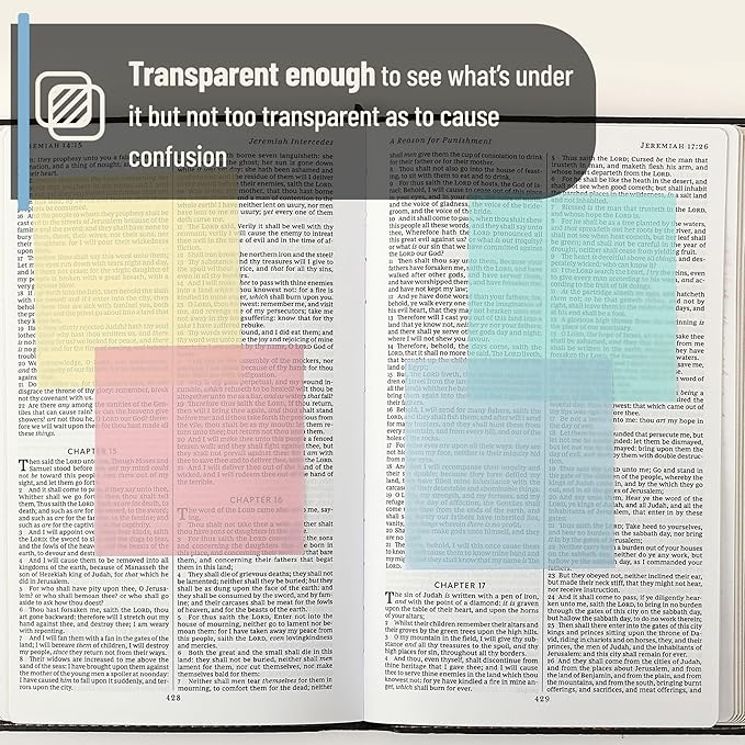Mr. Pen- Transparent Sticky Notes, 3" x 3", 4 Pads, 200 Sheets, Morandi Colors, See Through Self-Adhesive Notes with Fineliner for Bible Journaling and Studying, Water-Resistant, Clean Removal