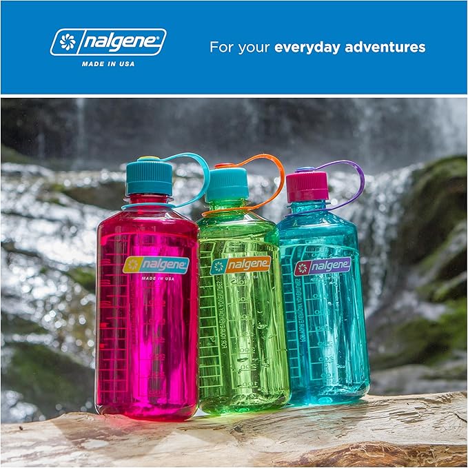 Nalgene 32 oz Narrow Mouth Water Bottle | BPA-Free, Durable & Leak Proof, Lightweight Bottle for Hiking, Gym & Travel, Seafoam