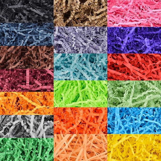 Arcadia Garden Products 1 lbs - Turquoise Crinkle Shredded Color Paper Filler Box Stuffing for Gift Wrapping & Crafts, Basket Filling, Confetti, Packaging & Shipping - RPC01TU