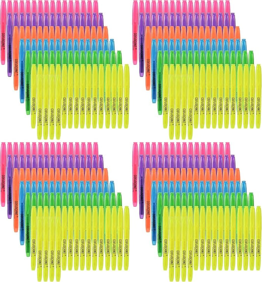 coruscant Highlighter - 400 pack color highlighter, color transparent visible fluorescent pen shell, wide chisel point mark, fluorescent pen, school, office