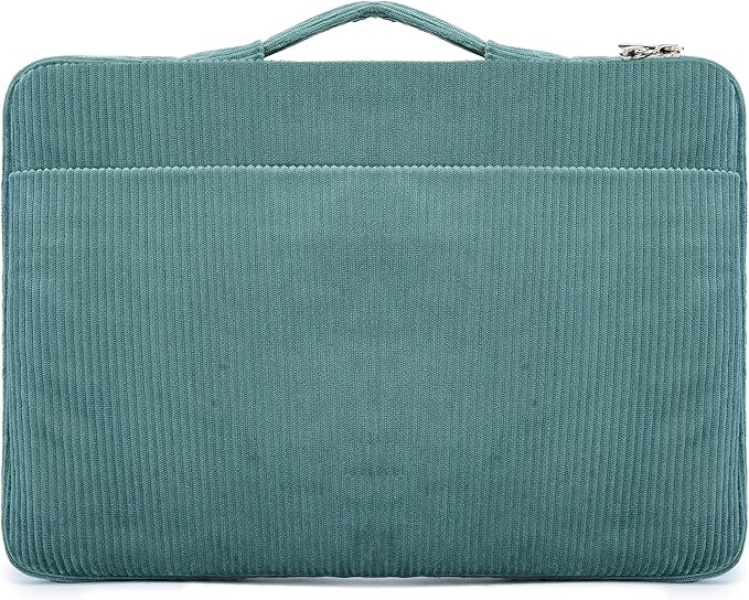 Kinmac Corduroy 360° Protective Water Resistant Laptop Case Bag Sleeve for MacBook Pro 14 inch and 14 inch HP Lenovo Dell ASUS Acer Laptop(Green)