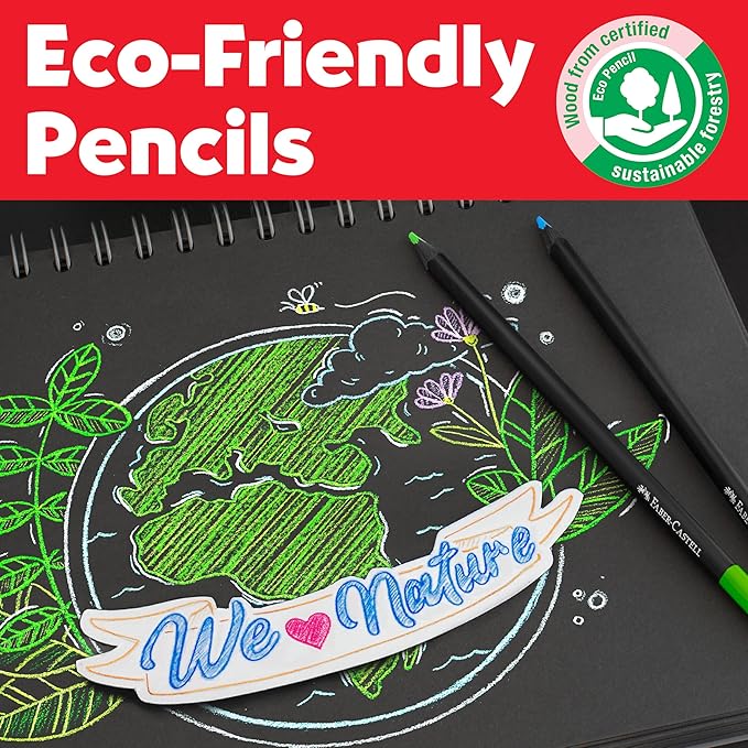 Faber-Castell Black Edition Colored Pencils: 12 Metallic | Spring Craft Supplies