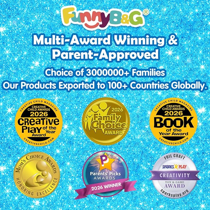 FUNNYB&G Foil Art Craft Kit for Boys 4-10 Years Old: Mess-Free & No-Glue, Create 16 Happy Back to School Pictures – Perfect Travel Toy & Birthday Gift for Kids (Happy Back to School)
