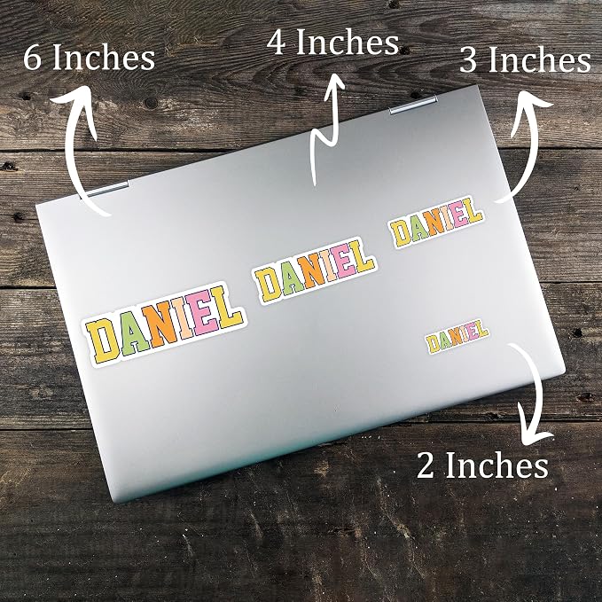 Custom Name Cute Stickers - Colorful Waterproof Vinyl Decals for Laptops, Hydro Flasks, Phones, Water Bottles, Notebook, Helmet, Tumbler - Stickers for Her, 2x2