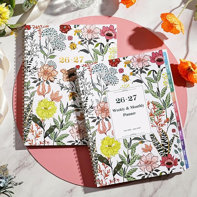 2026-2027 Planner – Jul. 2026 – Jun. 2027, Weekly ＆ Monthly Academic Planner 2026-2027, 8.5" x 11" with Colorful Tabs, Flexible Cover, Thick Paper, Twin-Wire Binding, Back Pocket, To-Do ＆ Notes