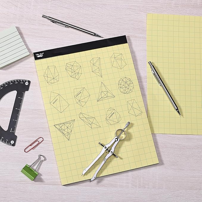 Mr. Pen- Graph Paper Pad, 8.5x11 Inches, 2x2 (2 Squares per Inch), 55 Sheets, Ideal for Math, Graphing and Sketching, Grid Paper for Students, Engineers, Artists
