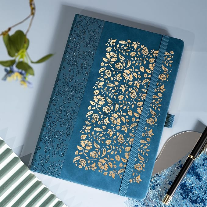 TIEFOSSI B5 Lined Journal for Women Men, 100 GSM Thick Paper, 230 Numbered Pages, College Ruled Notebook, Hardcover Notebooks for Journaling Writing