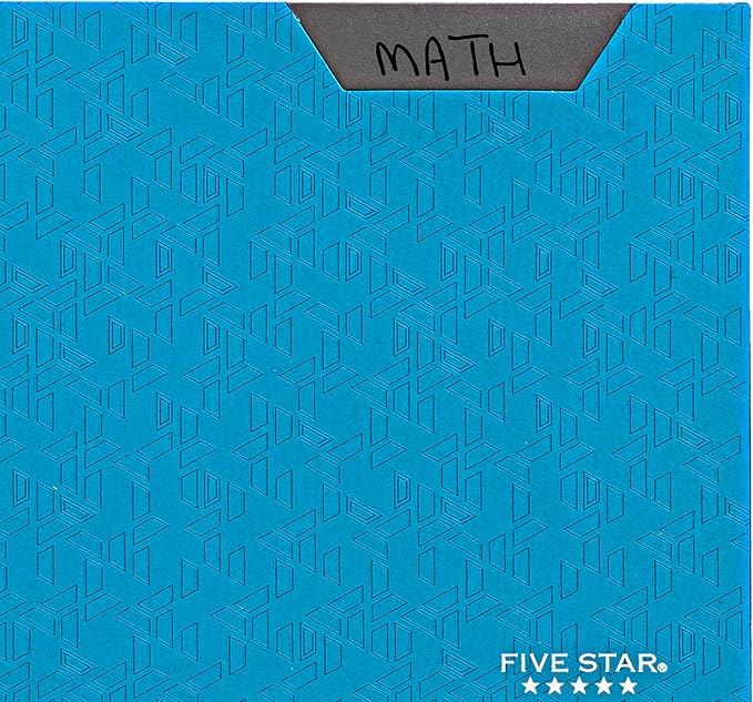 Five Star 2-Pocket Folder, Plastic Folder with Stay-Put Tabs and Prong Fasteners, Holds 8-1/2" x 11" Paper, Tidewater Blue (72107)