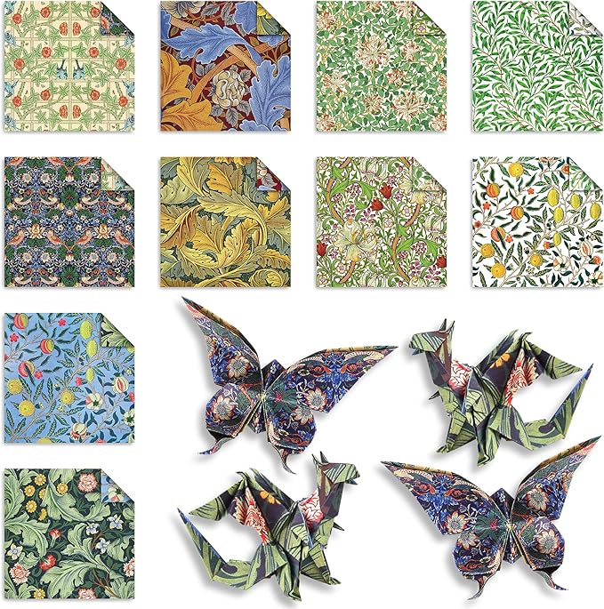 Origami Paper 6x6 Double Sided 50 Sheets 10 Colors origami kit Japanese Chiyo Square Craft Kits Easy Fold Arts Crafts DIY Handwork Morris