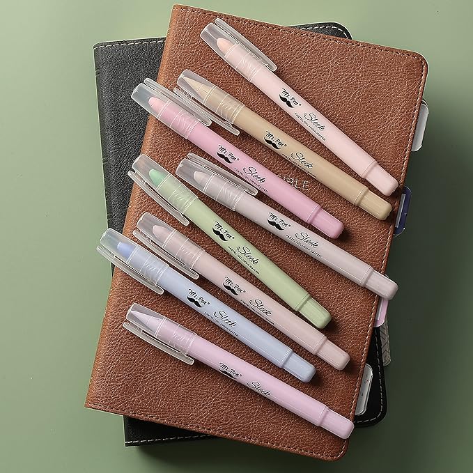Mr. Pen- No Bleed Gel Highlighters, Morandi Colors, 8 Pack, Bible Highlighters and Pens No Bleed, Bible Markers for Study, Journaling, School Supplies and Accessories