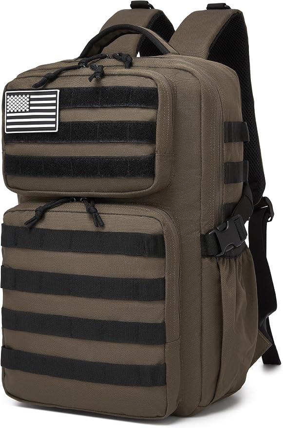 Wotony Military Tactical Backpack for Men Waterproof Daypack 3 Day Assault Pack Molle Bag with Water Bottle Holder