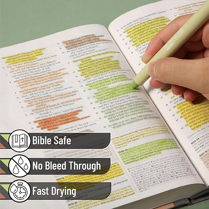 Mr. Pen- Gel Highlighter, 12 Pack, Vintage Colors, Bible Highlighters No Bleed, No Bleed Highlighters