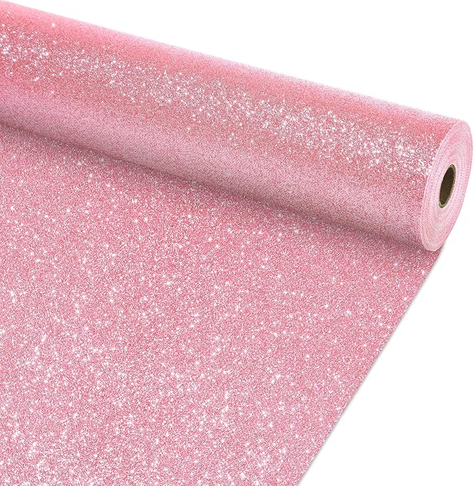 Glitter Pink Bulletin Board Roll Non-Woven Fabric Poster 15.7" x 12 Ft