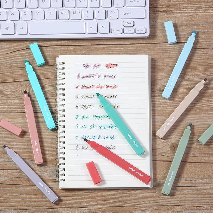 Mr. Pen- Bulk Aesthetic Highlighters No Bleed, 32 Pack, Vintage, Chisel Tip | Bulk Cute Highlighters Assorted Colors for Journaling, Highlighting, Underlining, Fast Dry, School Supplies