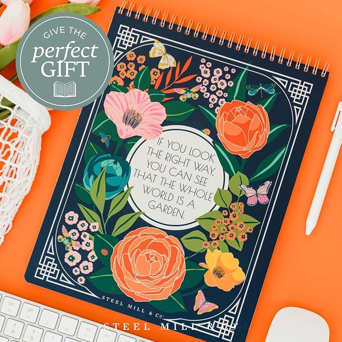 Steel Mill & Co. Large Top Spiral Notebook, The Secret Garden