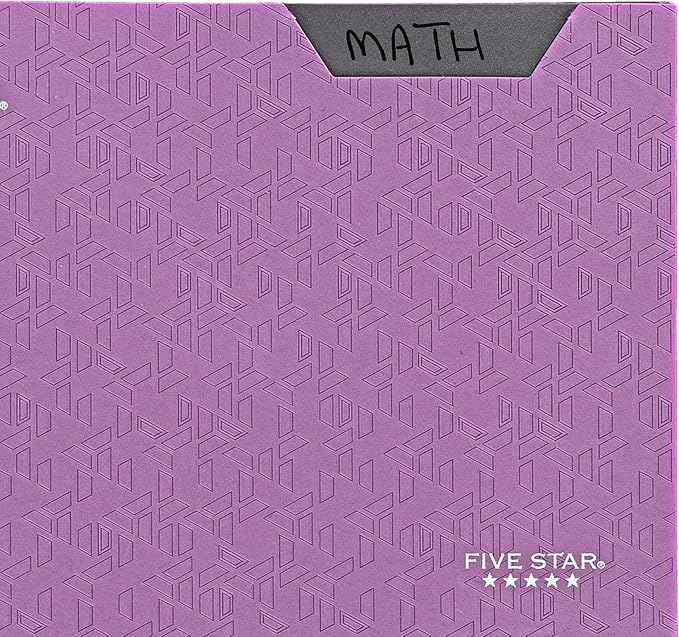 Five Star 2-Pocket Folder, Plastic Folder with Stay-Put Tabs and Prong Fasteners, Holds 8-1/2" x 11" Paper, Amethyst Purple (38750)