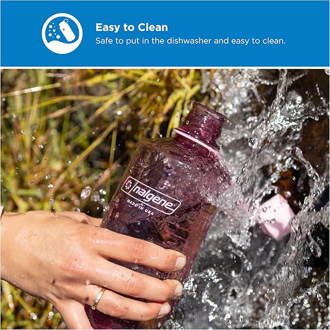 Nalgene 32 oz Narrow Mouth Water Bottle | BPA-Free, Durable & Leak Proof, Lightweight Bottle for Hiking, Gym & Travel, Cherry Blossom