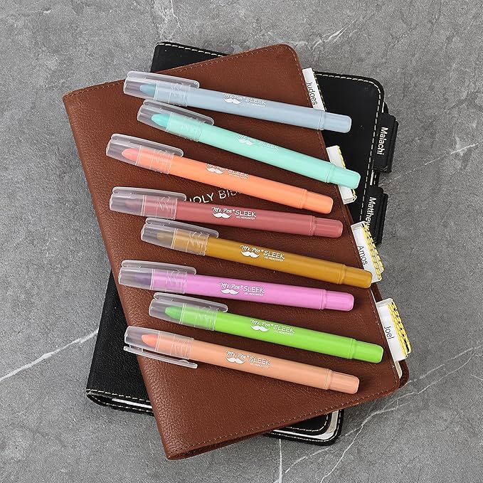 Mr. Pen- No Bleed Gel Highlighters, Assorted Colors, 8 Pack, Bible Highlighters and Pens No Bleed, Bible Markers for Study, Journaling, School Supplies and Accessories