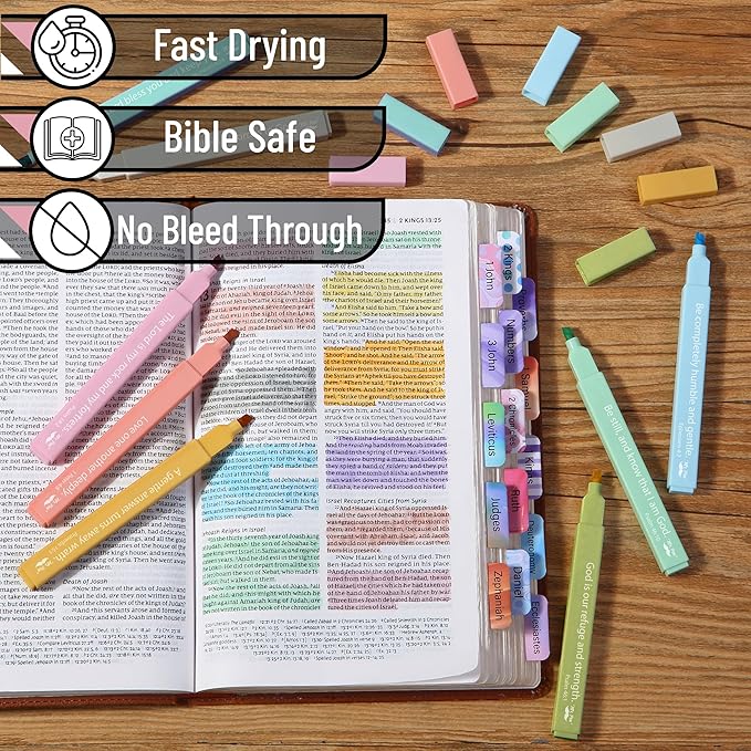 Mr. Pen- Bible Highlighters with Color-Coding System, 8 Pack, Soft Chisel Tip, Aesthetic Highlighters Assorted Colors, Fast Drying Bible Markers No Bleed Through for Journaling and Underlining