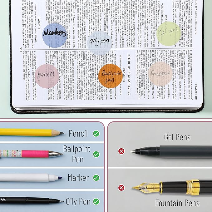 Mr. Pen- Round Transparent Sticky Notes, 1.1” Diameter, 14 Pads, 560 Sheets, Colorful, Water-Resistant See-Through Sticky Notes & Fineliner, Smooth Writing, Note Tabs for Bible Journaling, Studying