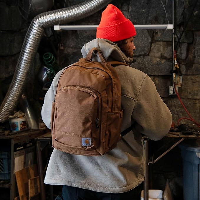 Carhartt 25L Classic Laptop Backpack, Durable Water-Resistant Pack W/ 17" Laptop Sleeve and Multiple Organizational Compartments, Blind Duck Camo
