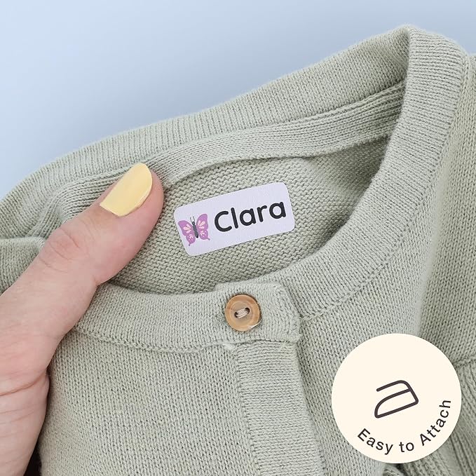 Iron-On Name Labels & Clothing Labels for Nursing Home (120) – Iron On Name Tags & Name Labels for Clothing & Clothes, School & Daycare – Waterproof - Insects